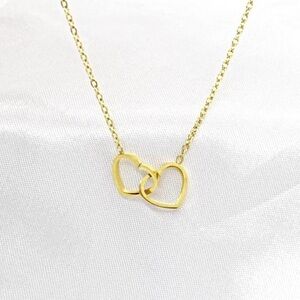 Linked Heart Gold Necklace